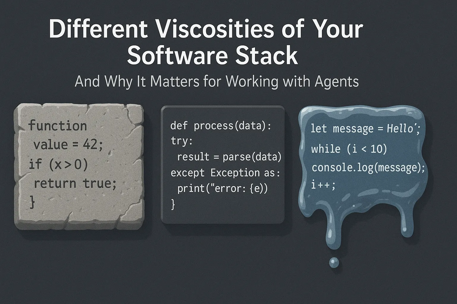 The Viscosity of Your Software Stack And Why it Matters for Working With Agents